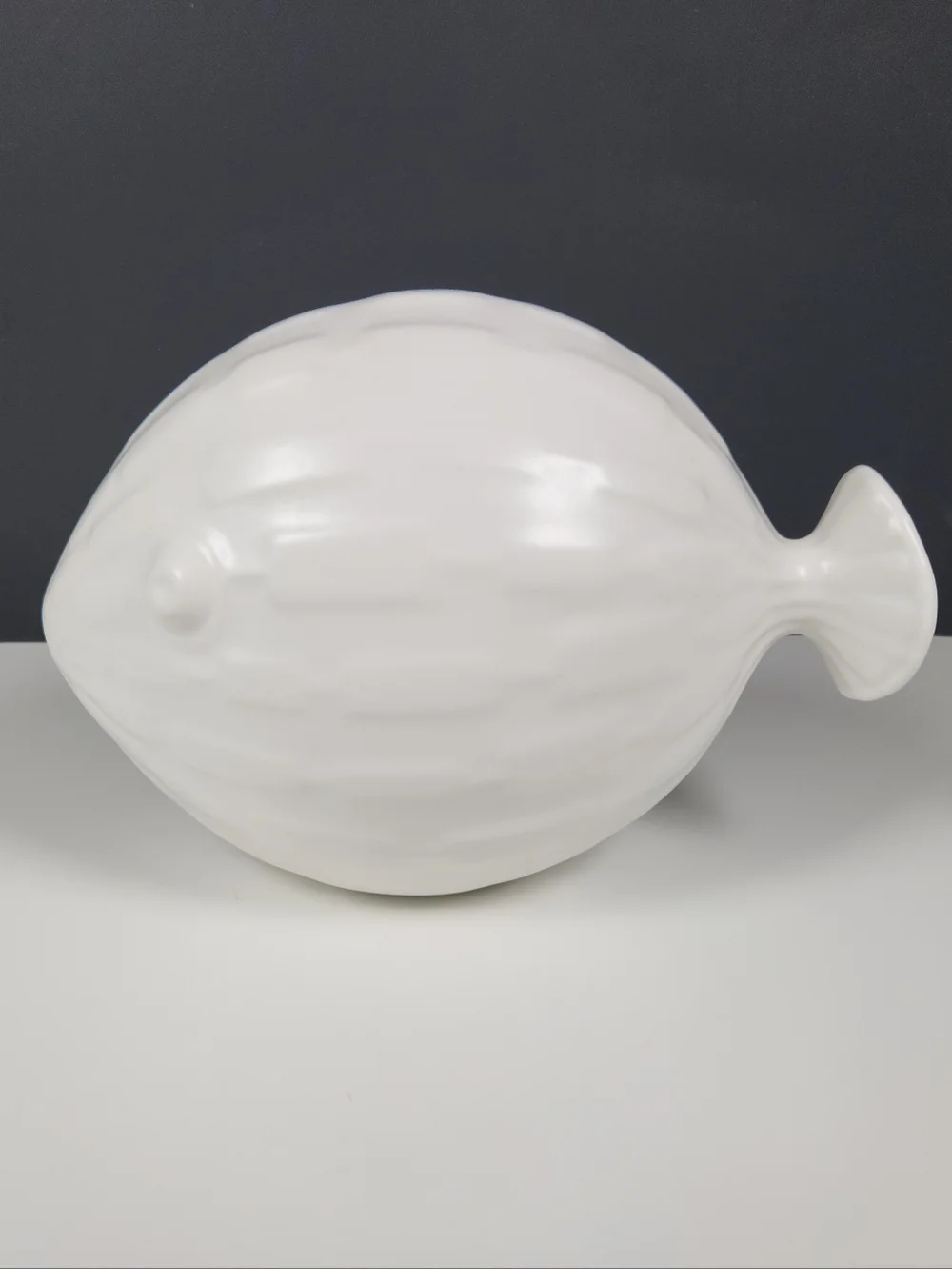 Jonathan Adler Puffer Blowfish White Ceramic Figurine | Coastal Art | Rare